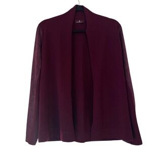 Bruno Magli Burgundy Cashmere Wool Blend Cardigan Sweater Sz M